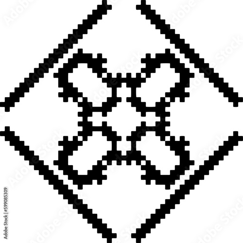 Geometric pattern.  Black and white pattern for web page  textures  card  poster  fabric  textile.
