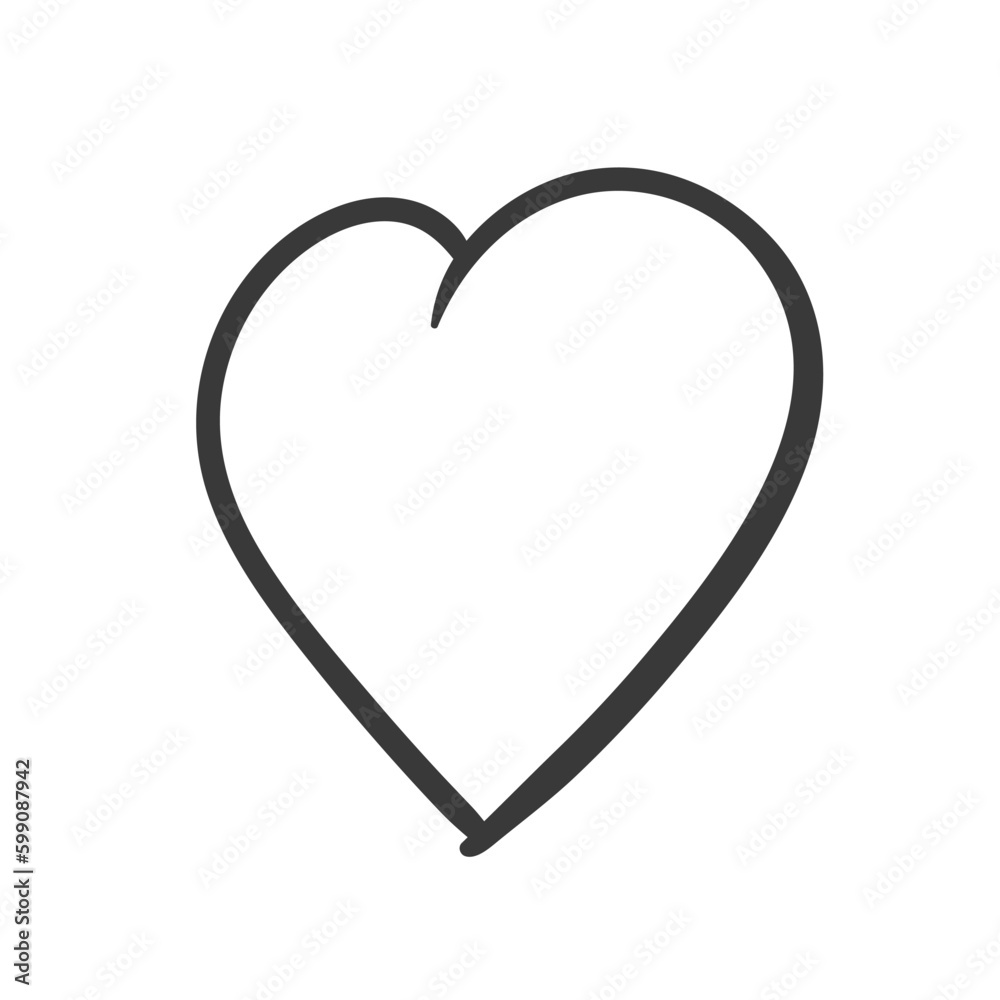 Black heart shape isolated on white background. Vector illustration Black heart shape isolated on white background. Vector illustration