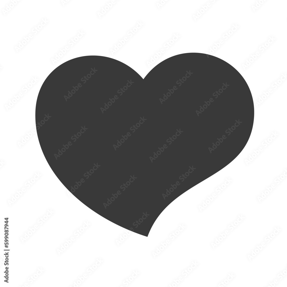 Silhouette heart illustration isolated on white background. Vector illustration Silhouette heart illustration isolated on white background. Vector illustration