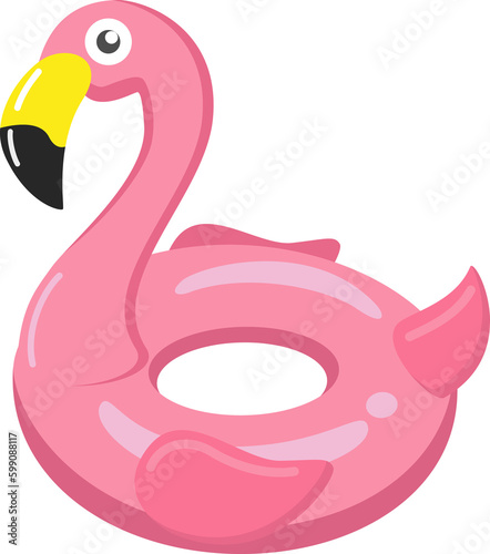 Flamingo pool floats illustration