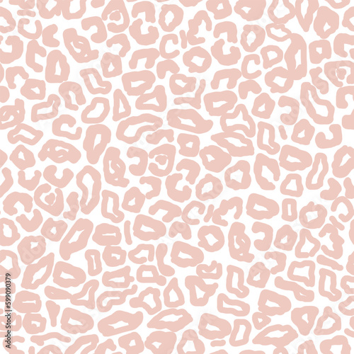 Leopard pink seamless pattern.