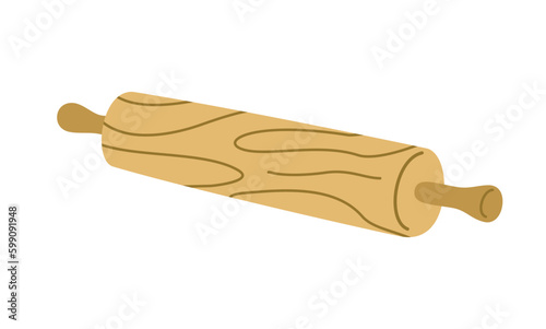 Wooden rolling pin icon