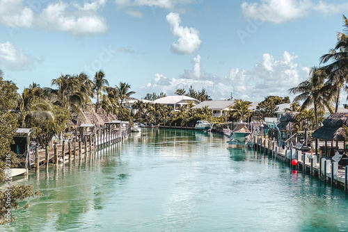 Scenic view of water way on Duck Key, Florida, USA.