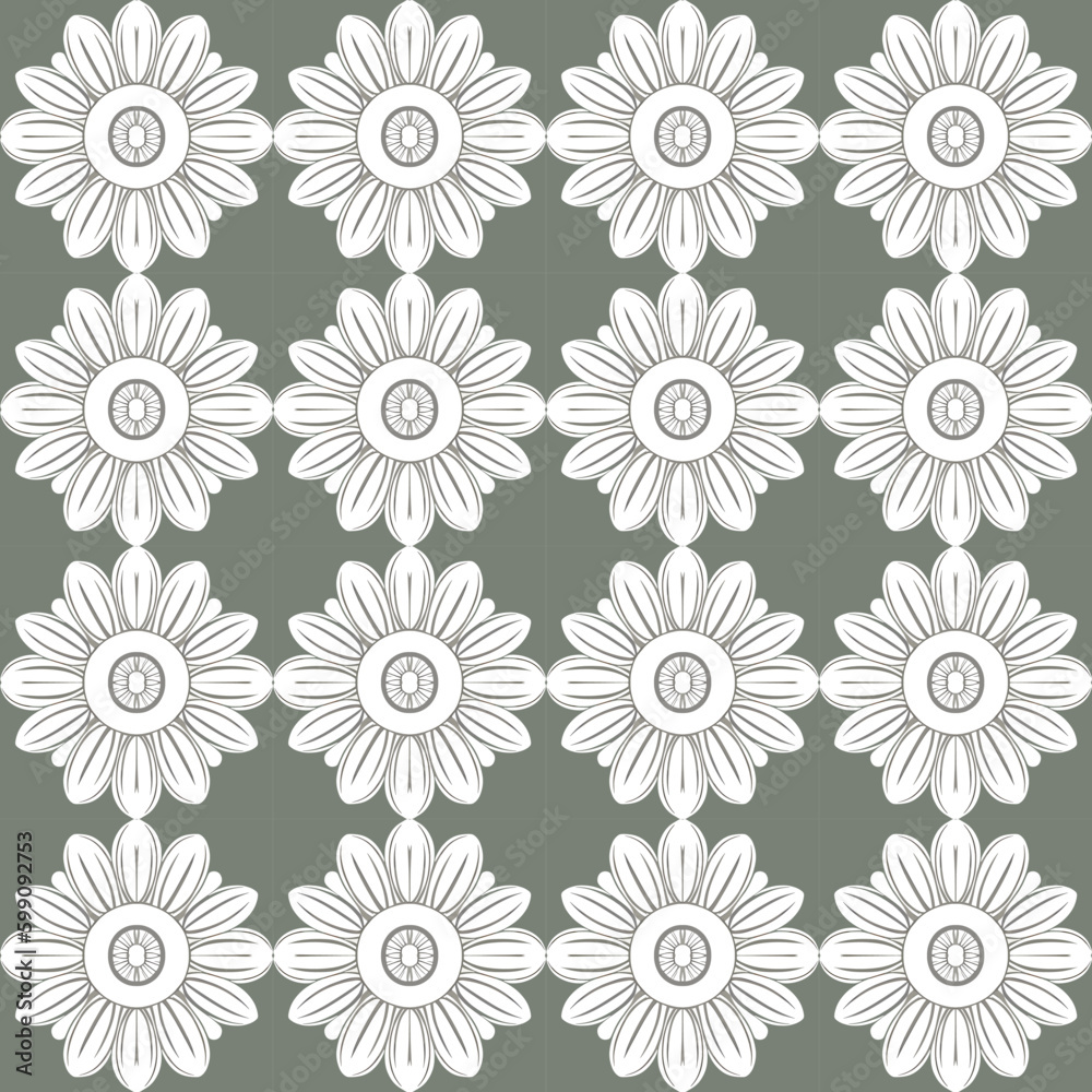 Gray and white damask floral pattern with detailed symmetry, perfect for greeting cards, curtains. Gray and white damask floral pattern with detailed symmetry, perfect for greeting cards, curtains.