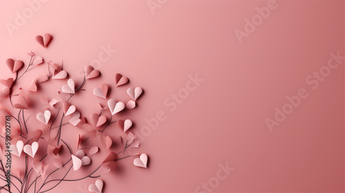 Cartão de corações para pessoas especiais para ser usado em datas comemorativas criado por IA photo