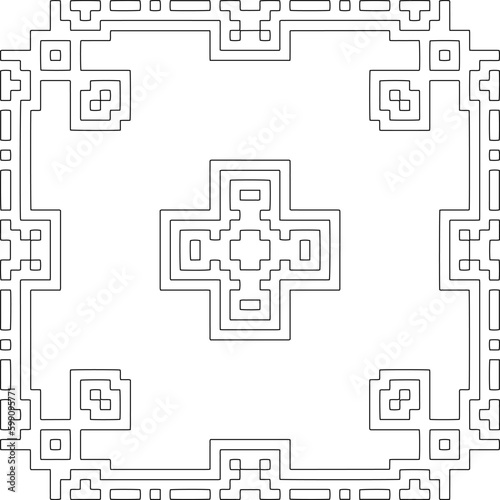 Geometric pattern. Black and white pattern for web page, textures, card, poster, fabric, textile.