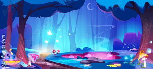 Glade in magic forest
