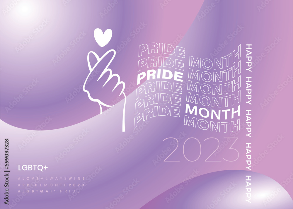 pride month clean modern design 