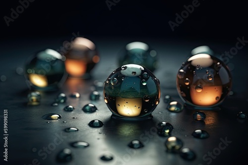 A Calming Presence: Orange and Green Spheres exposed to different environments