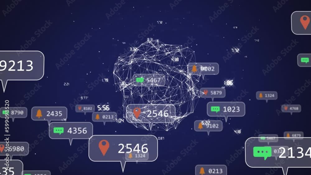 Animation of media icons over shapes moving Animation of media icons over shapes moving