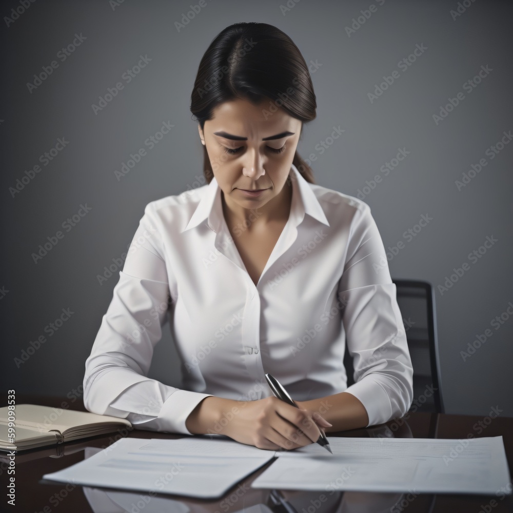 worried business person in office, thinking, analizing worried business person in office, thinking, analizing