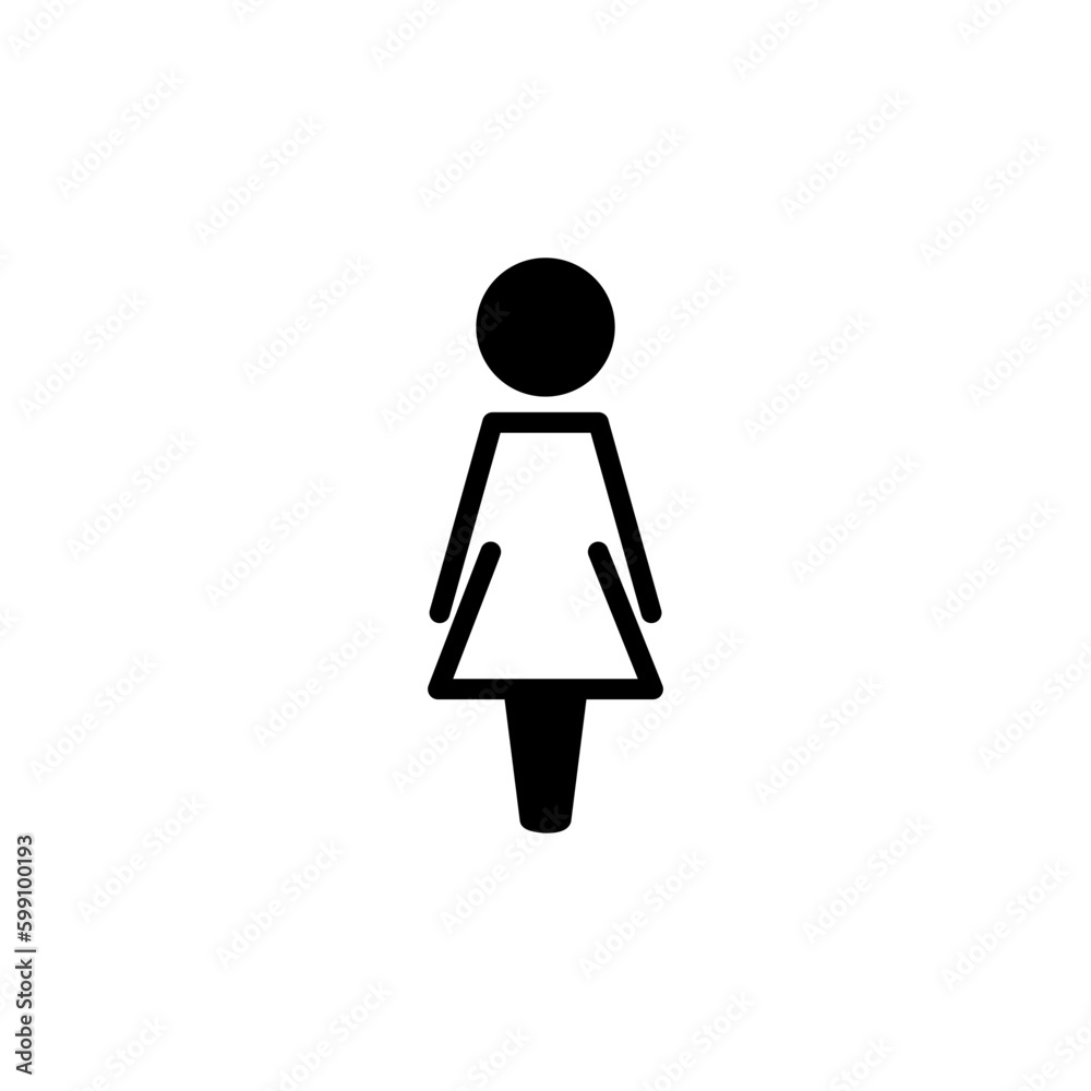 Female icon vector. toilet icon. restroom sign. gender Female icon vector. toilet icon. restroom sign. gender