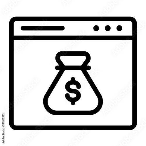 pay per click line icon