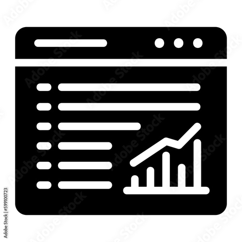web analysis glyph icon