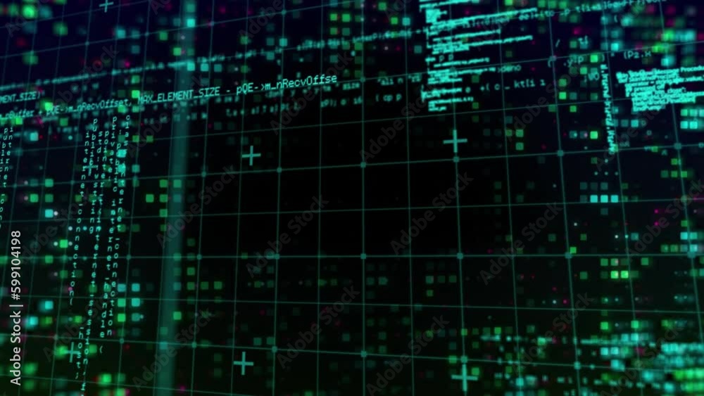 Animation of computer data processing Animation of computer data processing