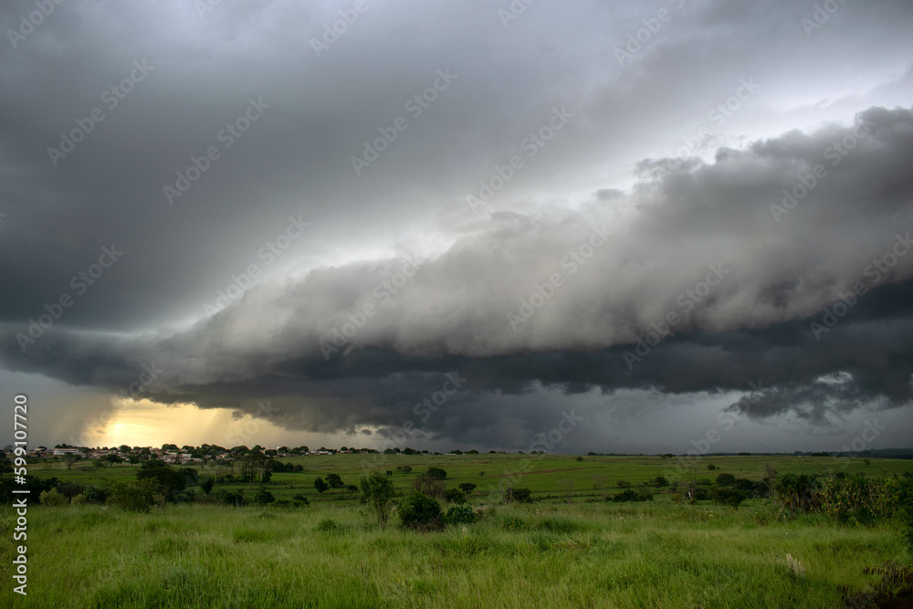 Storm clouds, storm panorama, weather change, dark clouds