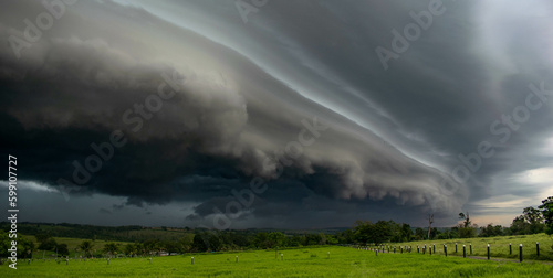 Storm clouds, storm panorama, weather change, dark clouds © asaffsouza