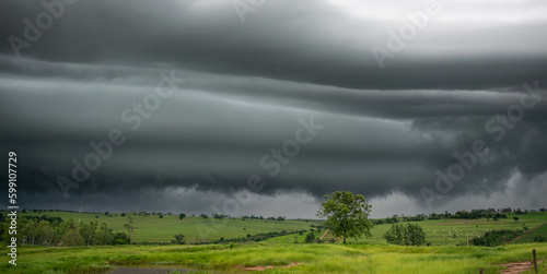 Storm clouds, storm panorama, weather change, dark clouds