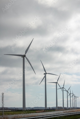 wind turbine in the wind