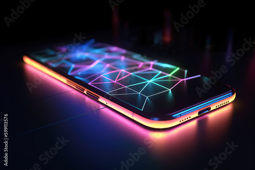 Smart mobile phone to social networks connect to the global network network touch screen device, digital links to data information, online Internet of Things,