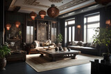 Chinese family living room decoration style