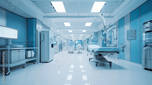 Obraz na płótnie hospital corridor in hospital