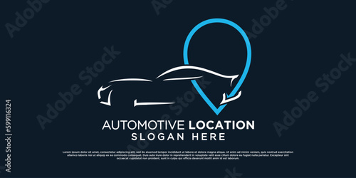 automotive or car pin point location or grage or car shop