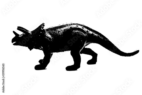 black dinosaur silhouette isolated on white background  model of dinosaurs toys