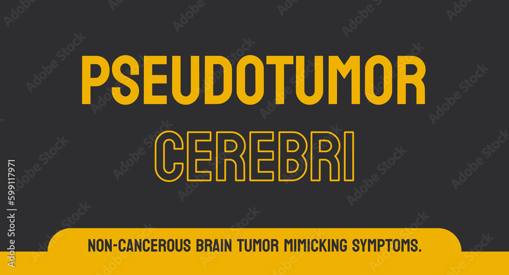 Fototapeta premium Pseudotumor Cerebri: Condition causing high pressure in the skull.