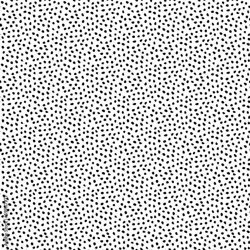 Seamless background with random elements. Abstract ornament. Dotted abstract black and white pattern