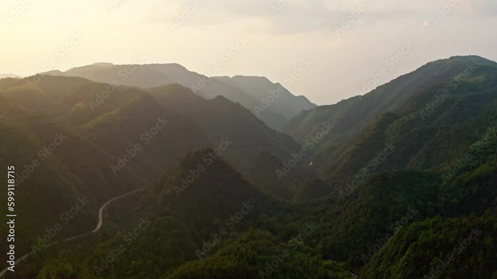 Aerial photography forest mountain scenery Aerial photography forest mountain scenery