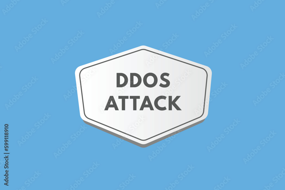DDOS Attack text Button. DDOS Attack Sign Icon Label Sticker Web Buttons