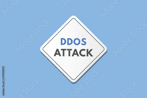 DDOS Attack text Button. DDOS Attack Sign Icon Label Sticker Web Buttons