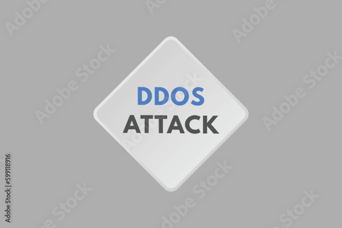 DDOS Attack text Button. DDOS Attack Sign Icon Label Sticker Web Buttons