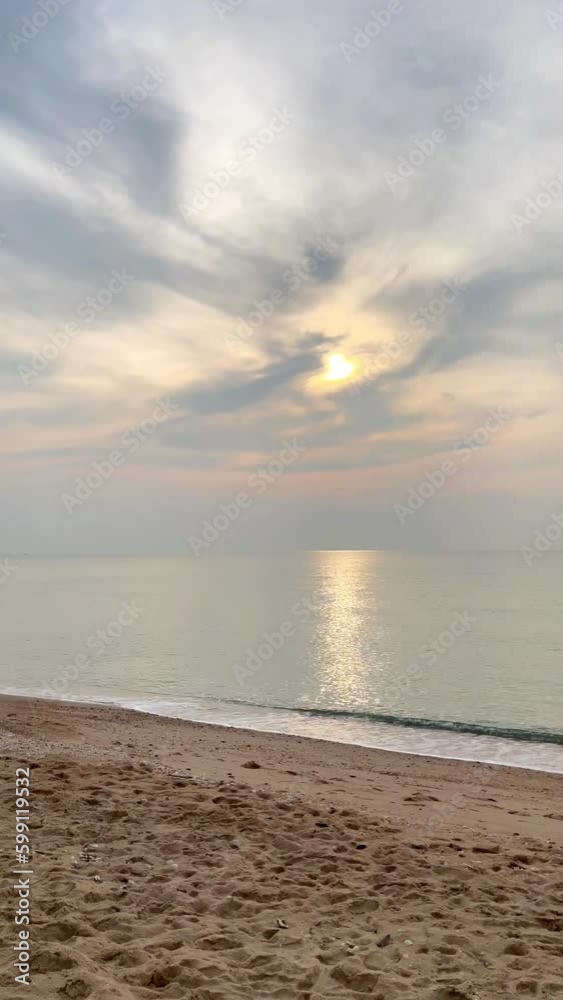 Beautiful view of the sunrise reflecting on the sea. Beautiful view of the sunrise reflecting on the sea.