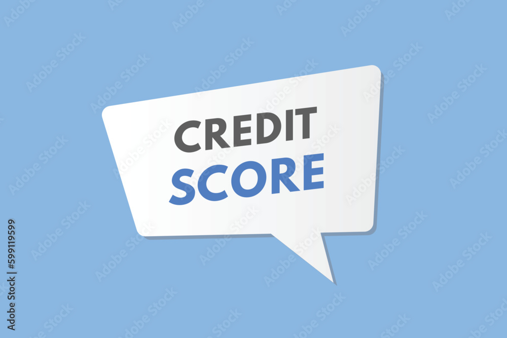 Credit Score text Button. Credit Score Sign Icon Label Sticker Web Buttons Credit Score text Button. Credit Score Sign Icon Label Sticker Web Buttons
