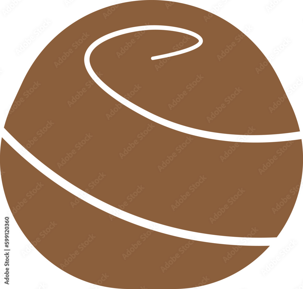 Minimalist One Bite Chocolate Vector Flat Illustration Minimalist One Bite Chocolate Vector Flat Illustration