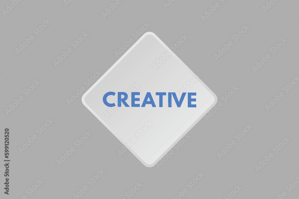 Creative text Button. Creative Sign Icon Label Sticker Web Buttons Creative text Button. Creative Sign Icon Label Sticker Web Buttons