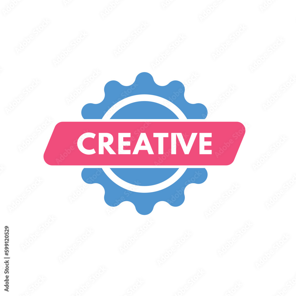 Creative text Button. Creative Sign Icon Label Sticker Web Buttons