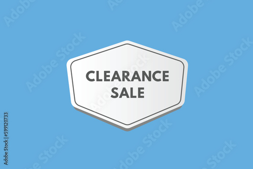 Clearance Sale text Button. Clearance Sale Sign Icon Label Sticker Web Buttons