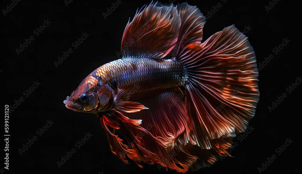 Fototapeta premium 鮮やかな観賞魚 | bright ornamental fish Generative AI