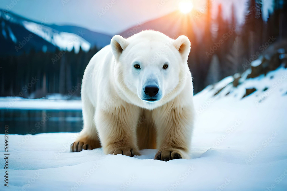 polar bear in the snow, generative AI
polar bear in the snow, generative AI