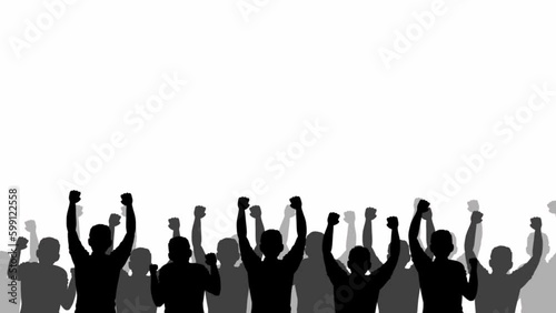 Dynamic silhouette animation video capturing the joyous celebration of graduation.
