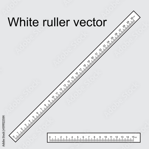 Illustration vector graphic of White ruller