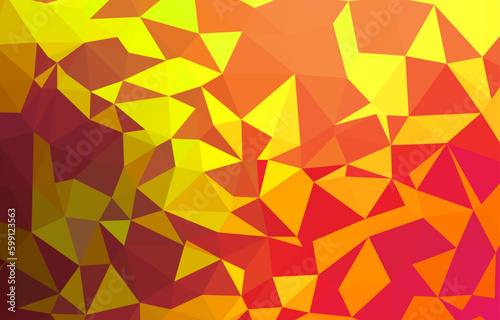 Orange, Yellow and Red polygonal Mosaic Background, Creative Design Templates
