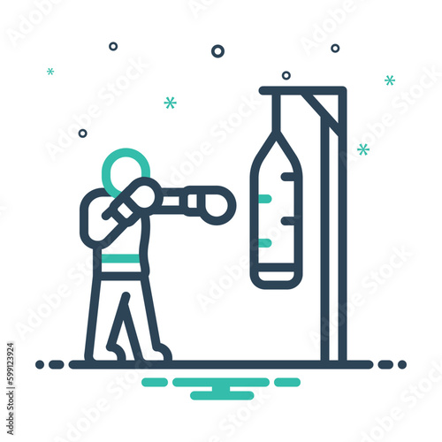 Mix icon for boxing 