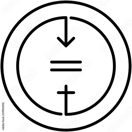 equality icon. gender equality symbol. line icon vector stock