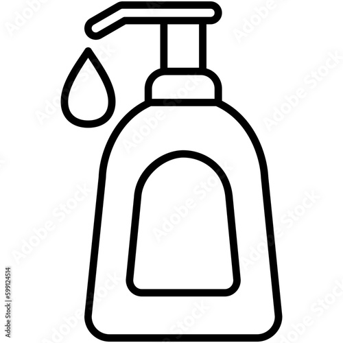 Hand Sanitizer Icon. Washing Hand Soap Symbol. Line Icon Vector Stock
