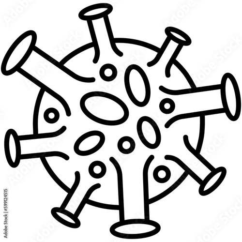 corona virus icon. covid-19 virus disease symbol. line icon vector stock