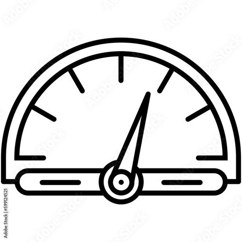 speedometer icon. car rpm symbol. line icon vector stock